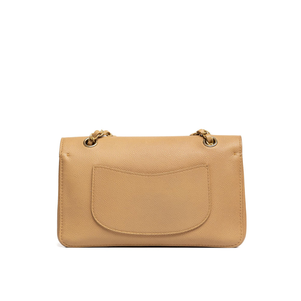 Chanel Beige Caviar Crossbody Bag Suede inside