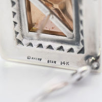 James Avery Pyramid Earrings .925/14k