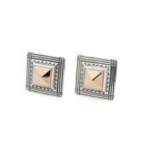 James Avery Pyramid Earrings .925/14k