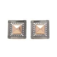 James Avery Pyramid Earrings .925/14k