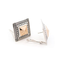 James Avery Pyramid Earrings .925/14k