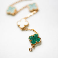 VCA 5 motif Alhambra Malachite Bracelet 18ky