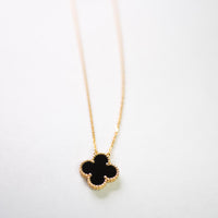 Van Cleef & Arpels 18k YG 1-Motif Alhambra Necklace