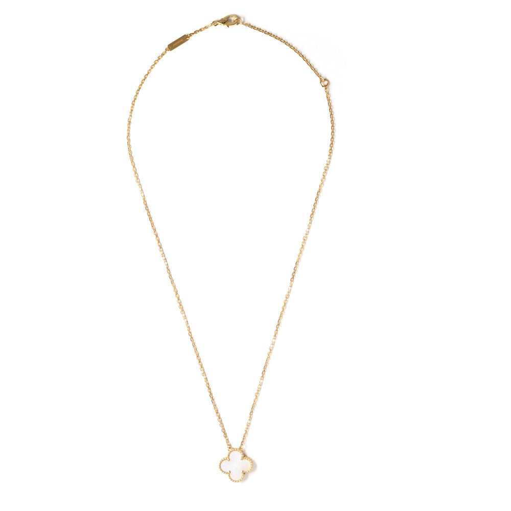 Van Cleef & Arpels 18ky 1-Motif MOP Necklace