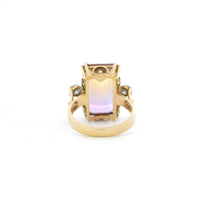 Natural Emerald Cut Ametrine Ring Sz 7