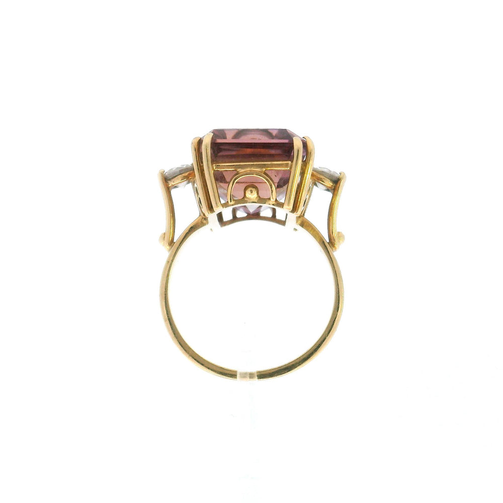 Natural Emerald Cut Ametrine Ring Sz 7