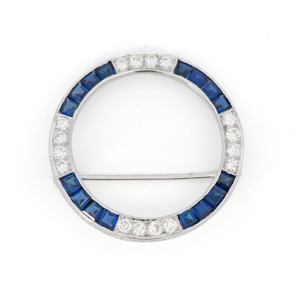 .50ct Diamond & .75ct Sapphire 14kw Pin