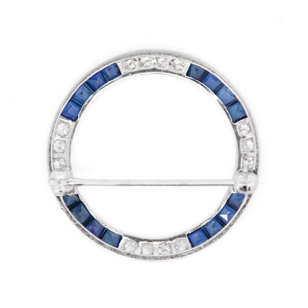 .50ct Diamond & .75ct Sapphire 14kw Pin