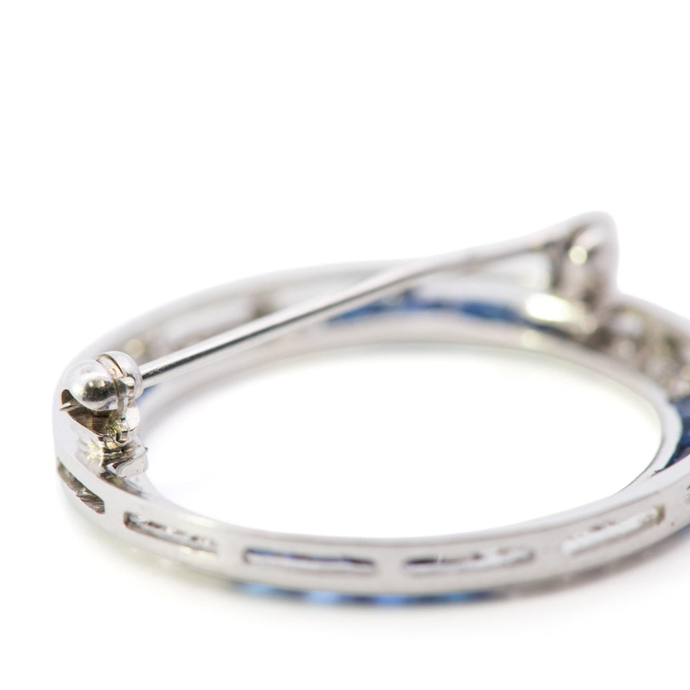 .50ct Diamond & .75ct Sapphire 14kw Pin