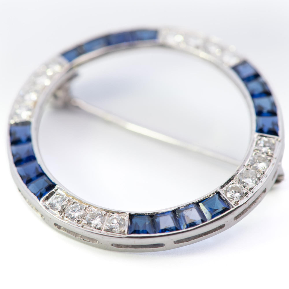 .50ct Diamond & .75ct Sapphire 14kw Pin