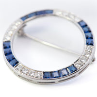 .50ct Diamond & .75ct Sapphire 14kw Pin