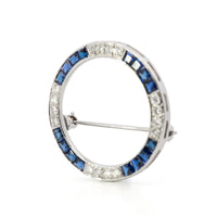.50ct Diamond & .75ct Sapphire 14kw Pin