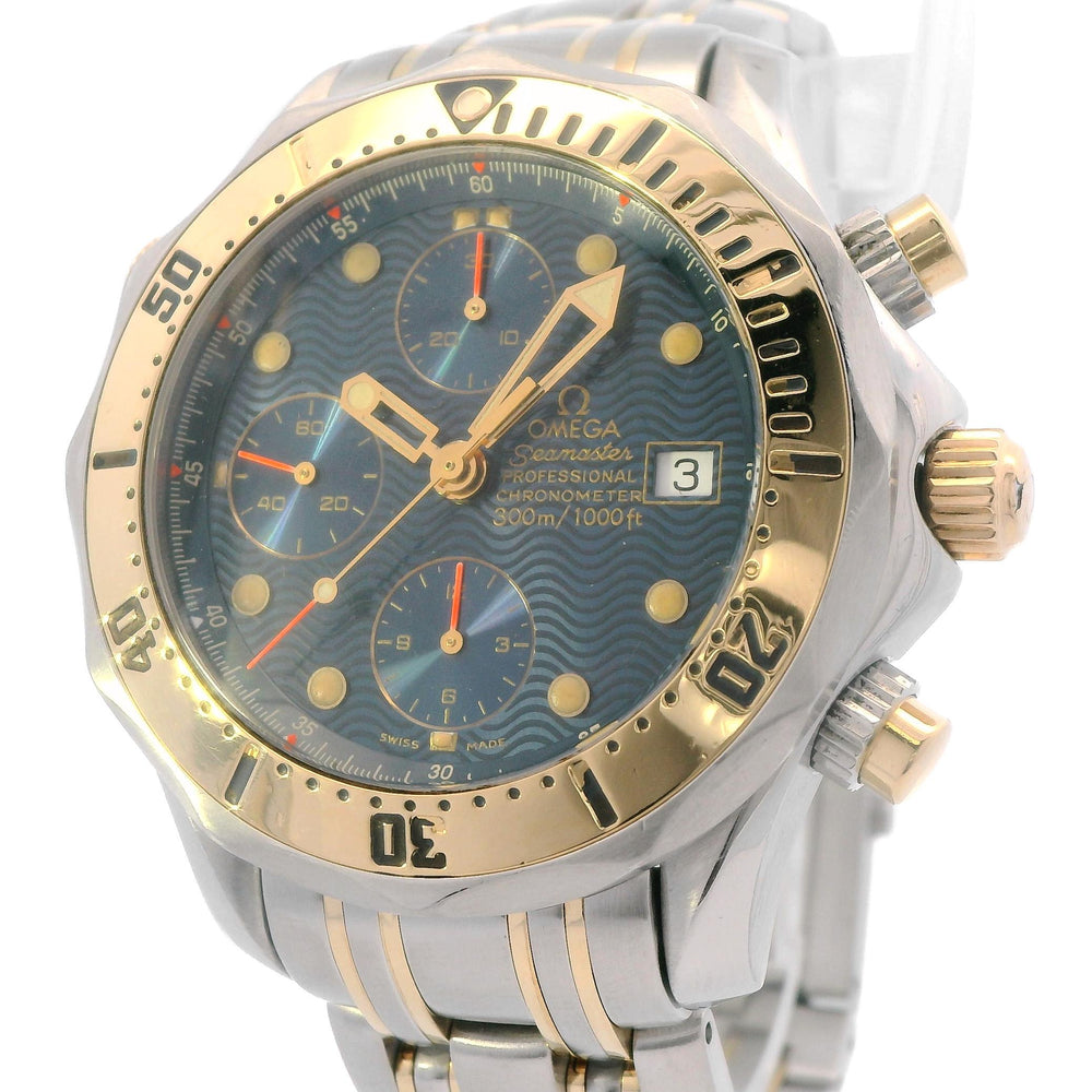 Omega Seamaster Chonograph SS/18ky Blue Dial 2297.80