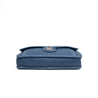 Chanel Blue Perforated Silver Hardware