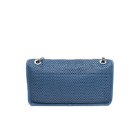 Chanel Blue Perforated Silver Hardware