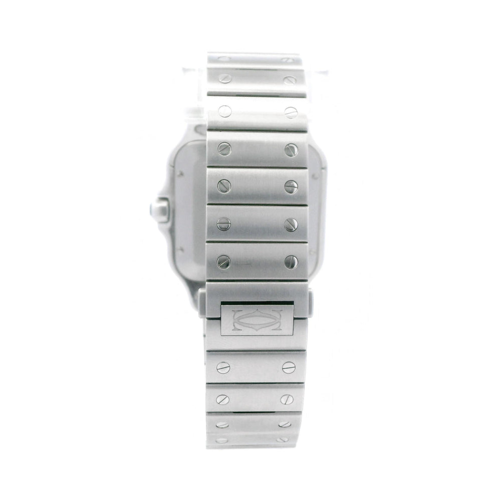 Cartier Santos Large Blue Dial & Bezel SS WSSA0048 B&P