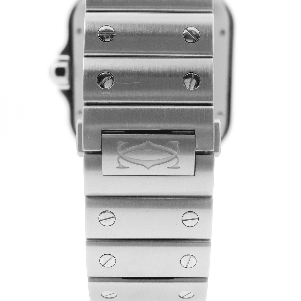 Cartier Santos Large Blue Dial & Bezel SS WSSA0048 B&P