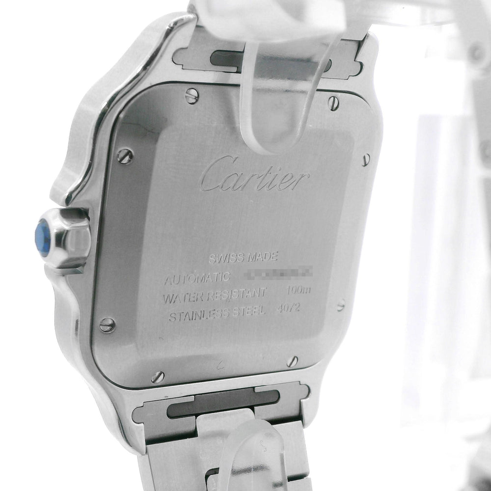 Cartier Santos Large Blue Dial & Bezel SS WSSA0048 B&P