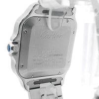 Cartier Santos Large Blue Dial & Bezel SS WSSA0048 B&P