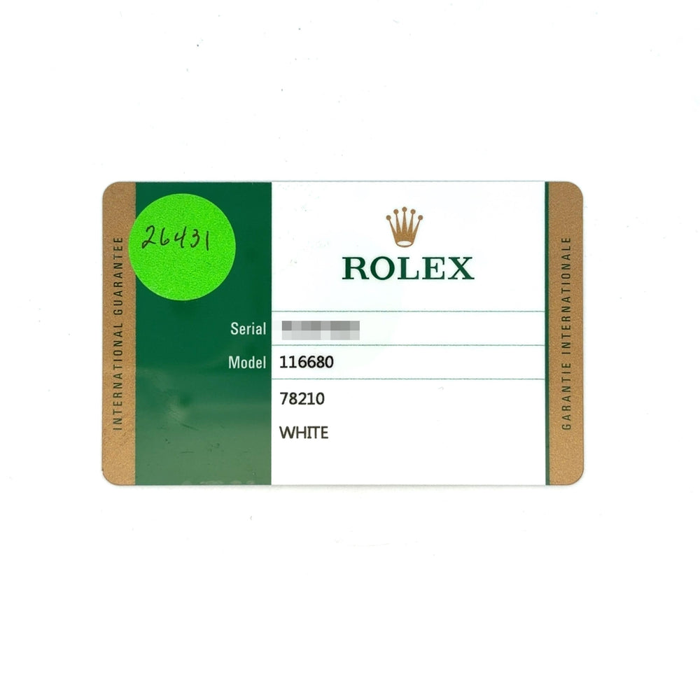 Rolex Yacht-Master II 44mm SS 116680 card
