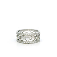 Tiffany & Co Voile diamond Band, cutout hearts and pave diamonds in Platinum