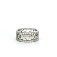 Tiffany & Co Voile diamond Band, cutout hearts and pave diamonds in Platinum