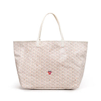 Goyard Saint Louis Claire-Voie GM Tote White & Pink Goyard Canvas/Pink Interior