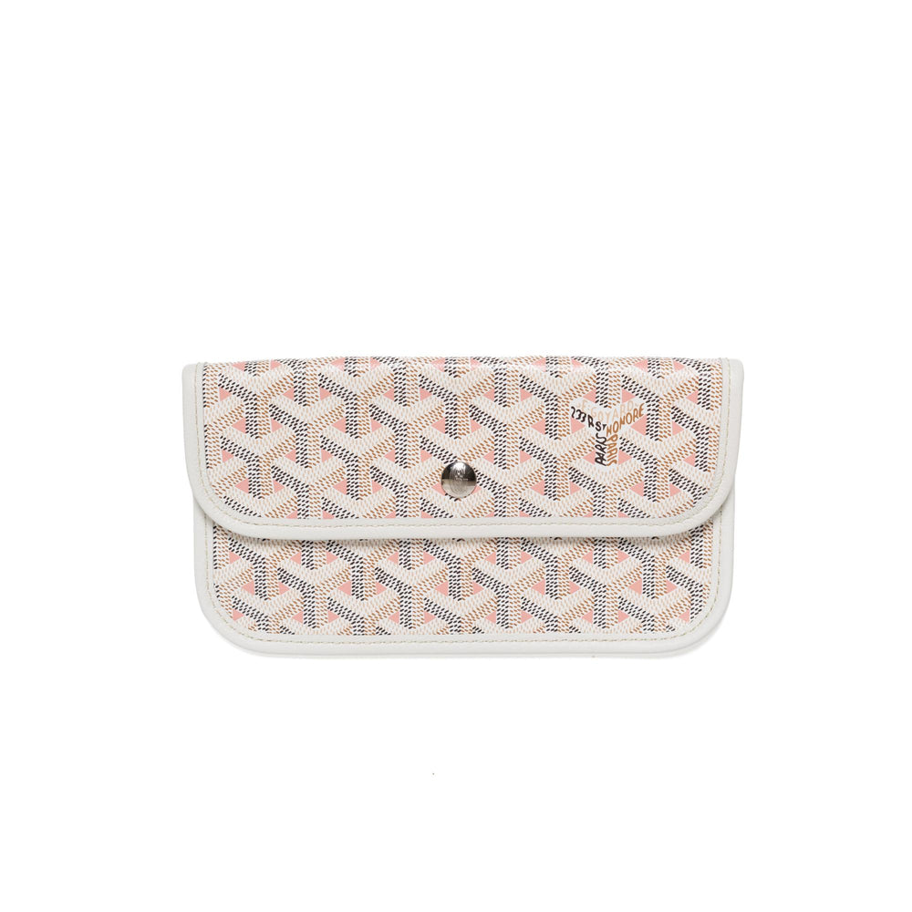 Goyard Saint Louis Claire-Voie GM Tote White & Pink Goyard Canvas/Pink Interior