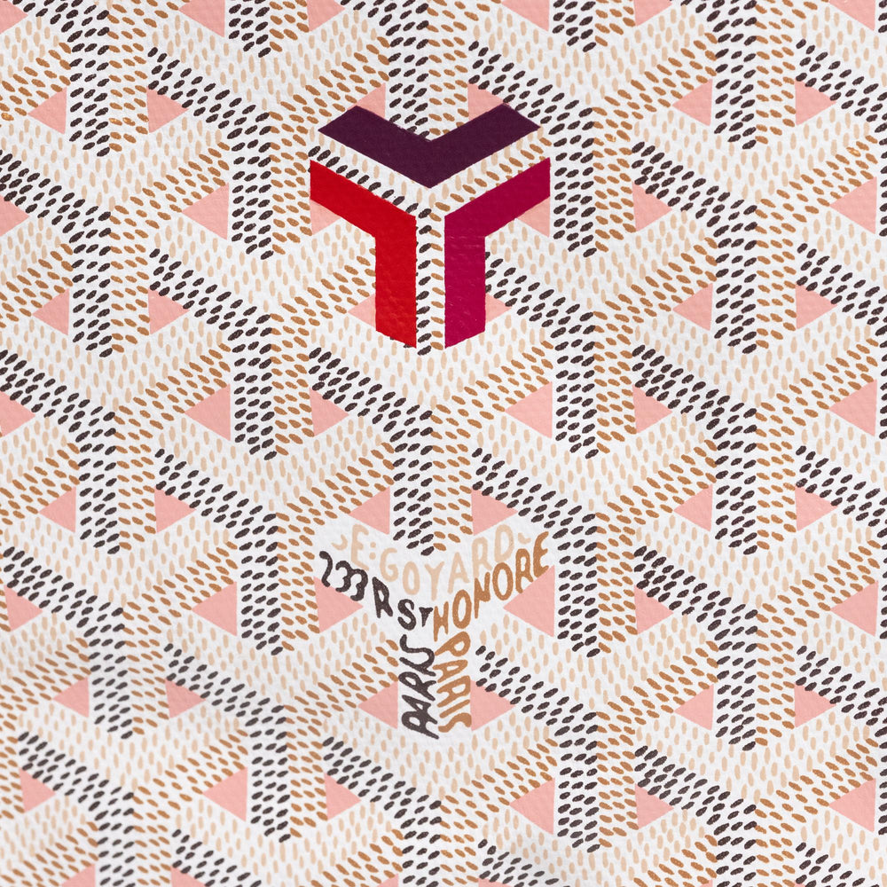 Goyard Saint Louis Claire-Voie GM Tote White & Pink Goyard Canvas/Pink Interior