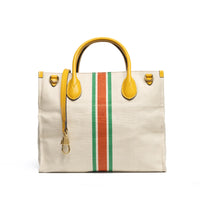 Gucci Heavy Canvas/Calfskin Retro Interlocking G Foldable Tote