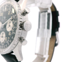 Breitling Navitimer 41mm SS 809 Black Dial on leather band