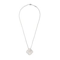 Van Cleef & Arpels Large 1 MOP Motif Alhambra on 18kw Necklace