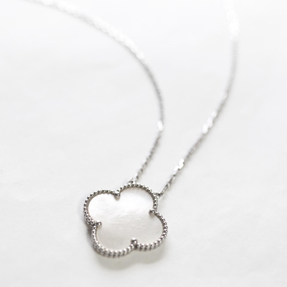 Van Cleef & Arpels Large 1 MOP Motif Alhambra on 18kw Necklace
