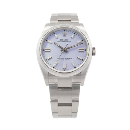 Rolex OP 36mm SS Lavender Dial 126000 card