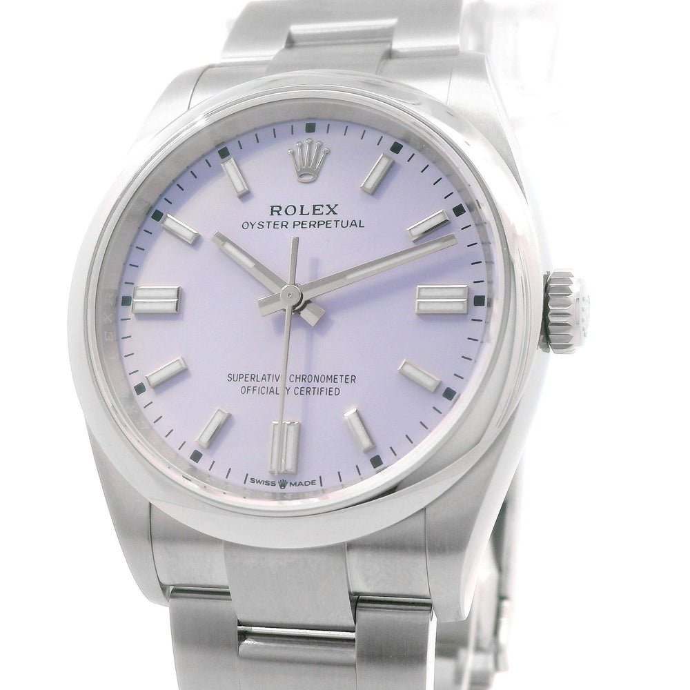 Rolex OP 36mm SS Lavender Dial 126000 card