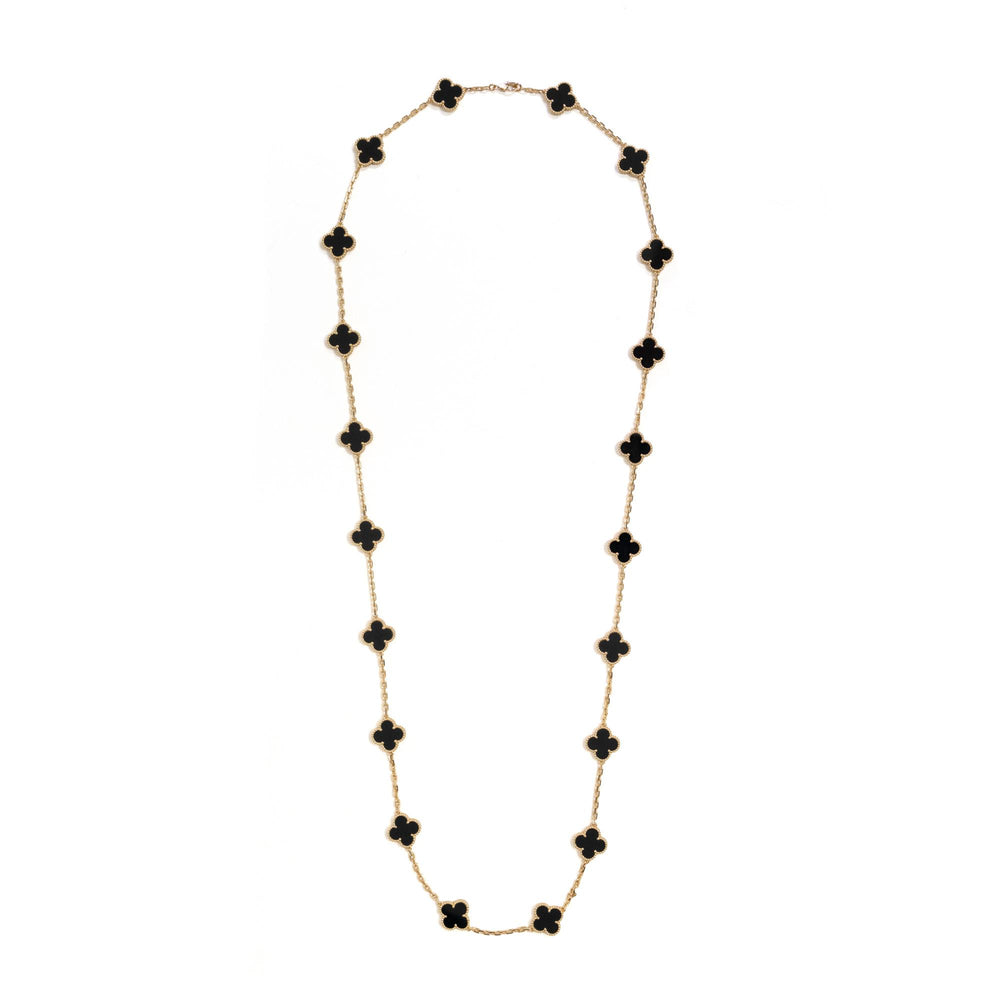 VCA 20 Motif Onyx 18ky Necklace