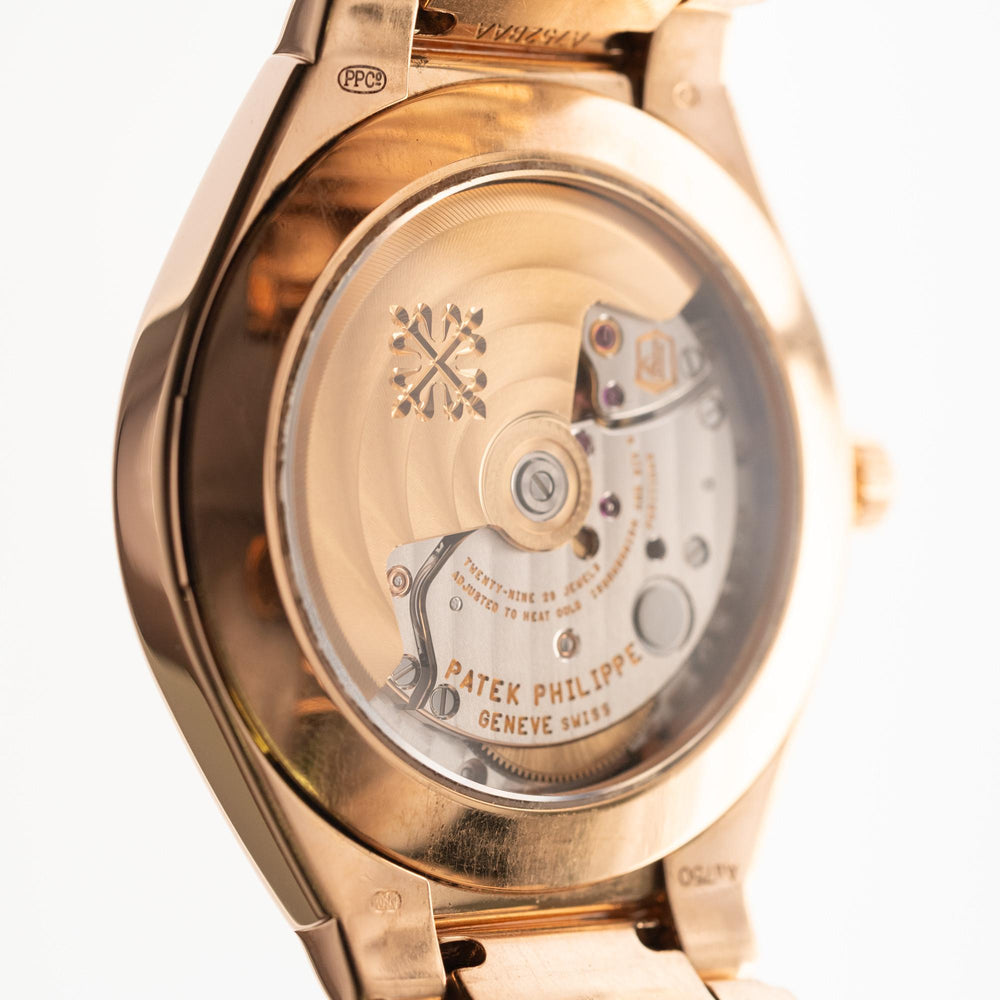 Patek Philippe Twenty4 18k RG 7300-1200R Diamond Bezel Chocolate Dial