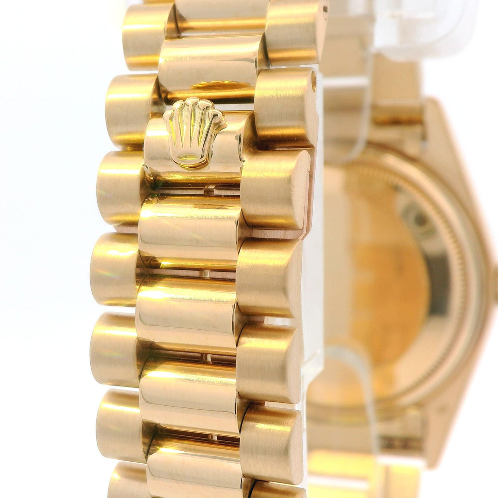 Rolex 36mm Day-Date 18ky 18038 Diamond Dial & Bezel