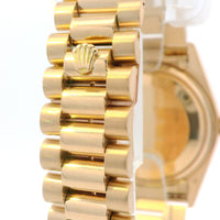 Rolex 36mm Day-Date 18ky 18038 Diamond Dial & Bezel