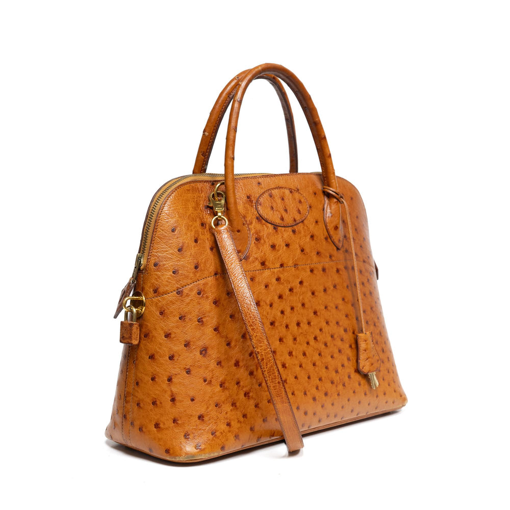 Hermes Bollide Tan Ostrich 35cm