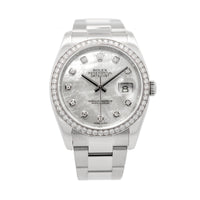 Rolex 36mm Datejust MOP & Diamond Bezel SS 116244 card