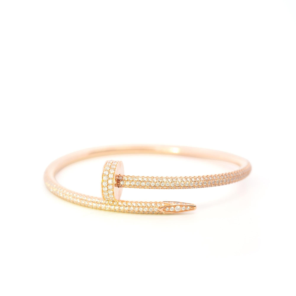 Cartier Juste Un Clou Pave Diamond Bracelet Sz 16 18ky