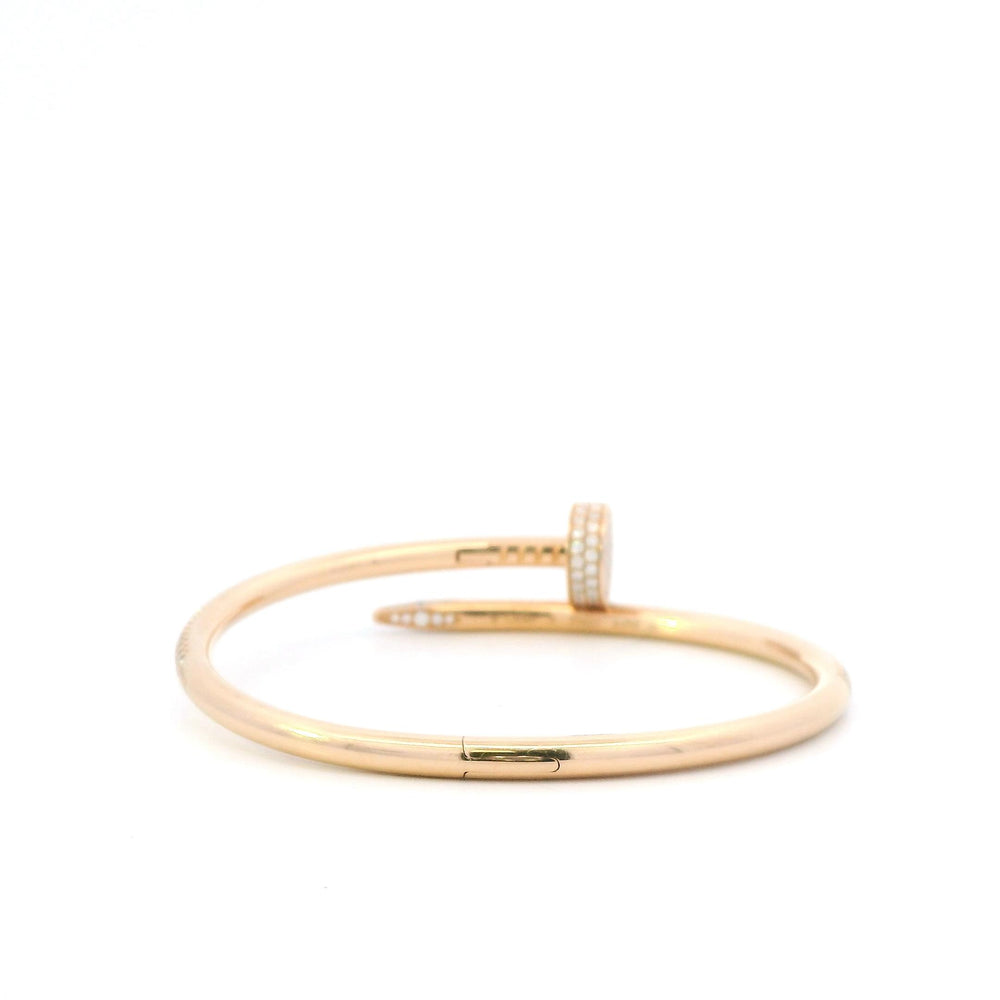 Cartier Juste Un Clou Pave Diamond Bracelet Sz 16 18ky