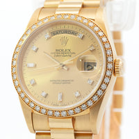 Rolex Day-Date 36mm 18ky Dia Dial & Bezel 18348
