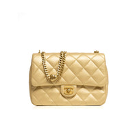 Chanel Pearl Crush Gold Medium Single Flap Handbag
