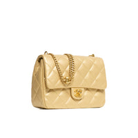 Chanel Pearl Crush Gold Medium Single Flap Handbag