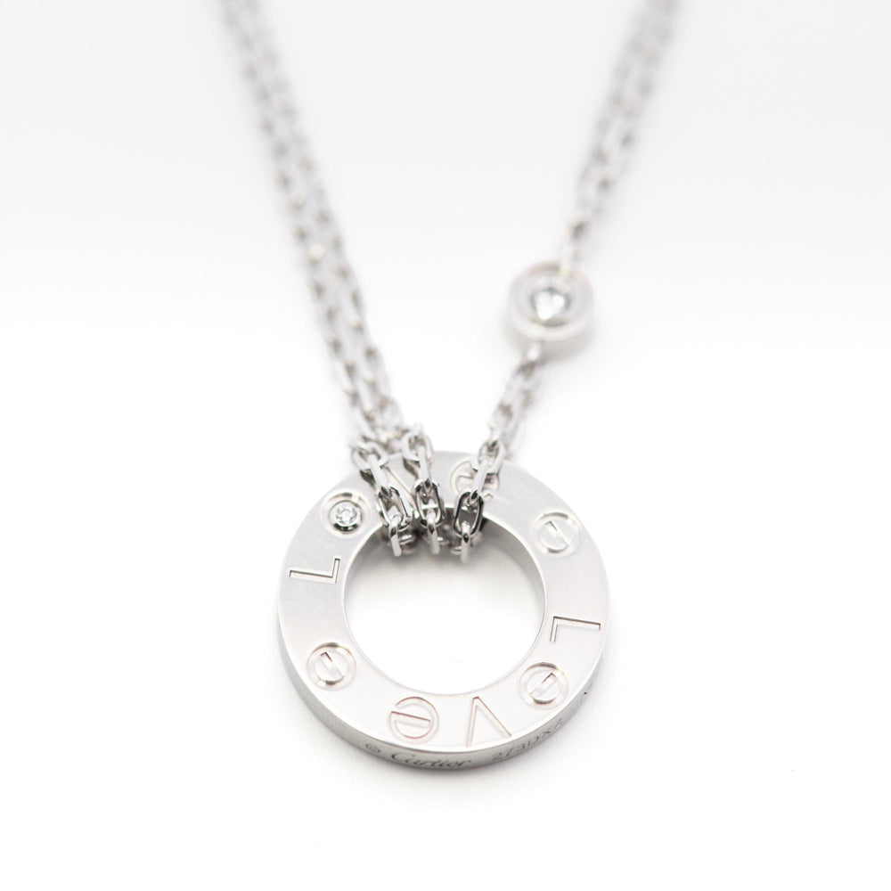 Cartier Love Pendant 2 Diamond 18kWG pap