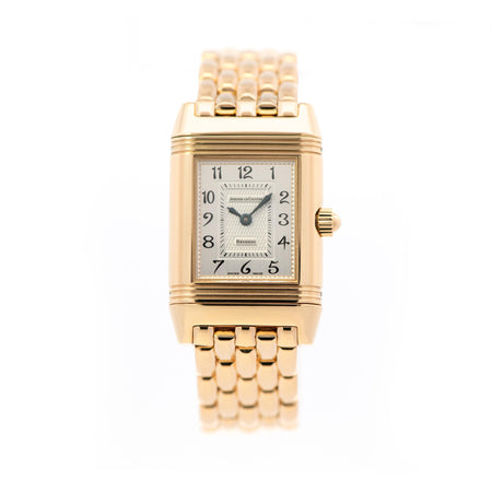 Jaeger-LeCoultre Duo Face Ladies 21mm Reverso 18ky Diamonds MOP