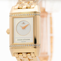 Jaeger-LeCoultre Duo Face Ladies 21mm Reverso 18ky Diamonds MOP