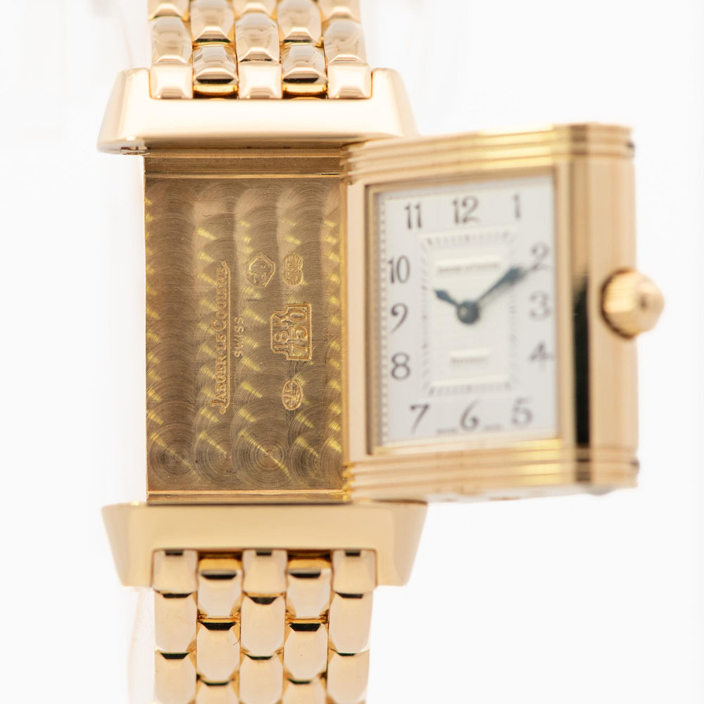Jaeger-LeCoultre Duo Face Ladies 21mm Reverso 18ky Diamonds MOP
